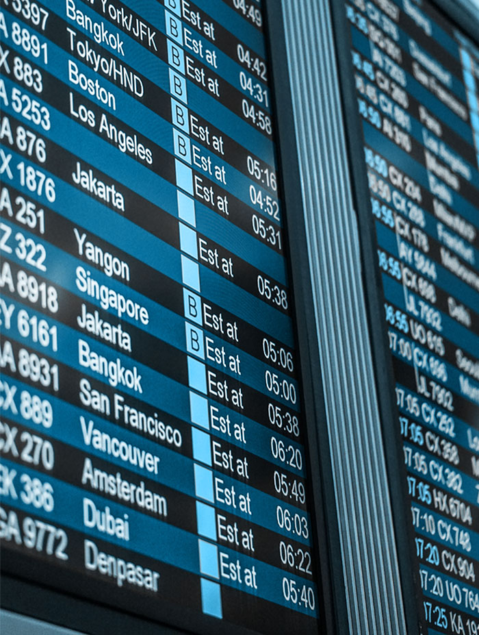 Departures & arrivals